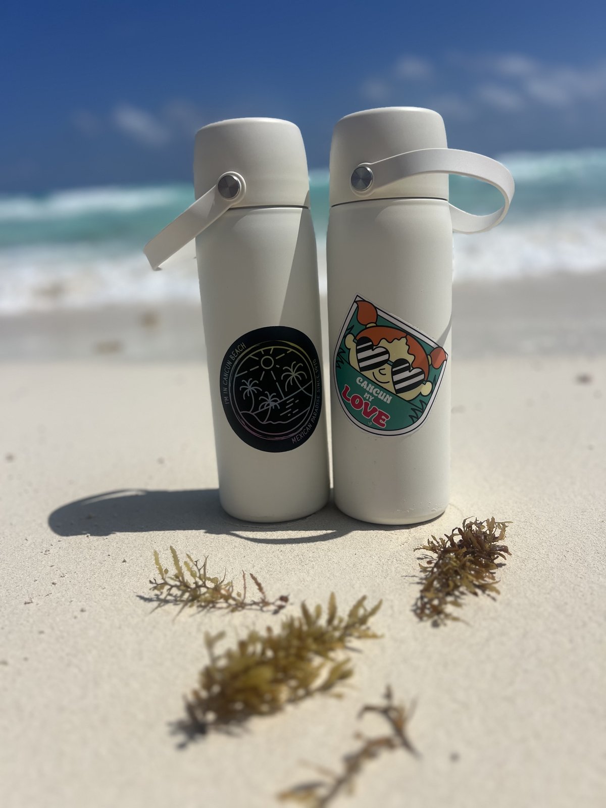 Cooler bottle detail showing insulation